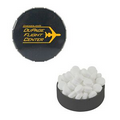 Small Black Snap-Top Mint Tin Filled w/ Sugar Free Mints